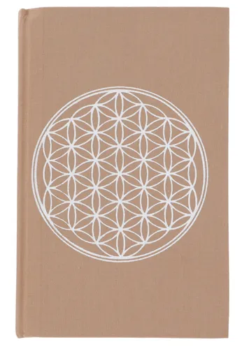 Notizbuch, Tagebuch - Blume des Lebens cappuccino - 17*11*1 cm