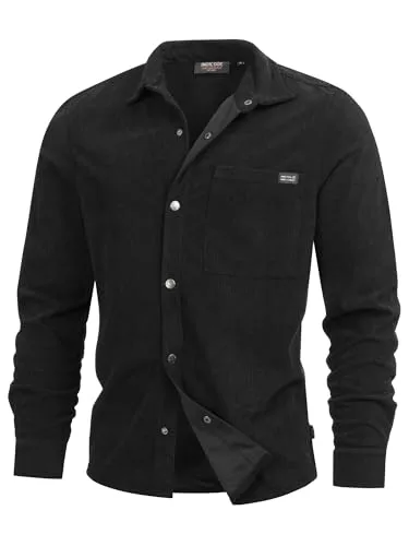 Indicode Herren Langarmhemd INemoto - Modernes Freizeit- und Übergangshemden aus hochwertigem Cord-Material. Bietet angenehmen Tragekomfort und stilvolle Details wie Metallknöpfe und Brusttasche.