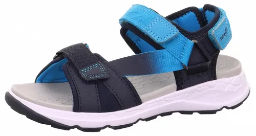 Superfit Jungen Criss Cross Sandale, Blau Türkis 8040, 33 EU - Wanderschuhe für Kinder, atmungsaktiv mit 3 Klettverschlüssen für einfachen Einstieg und optimalen Halt, ideal für aktive Sommertage.