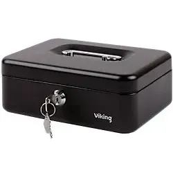 Viking Geldkassette Schwarz 204 x 150 x 74 mm von Viking