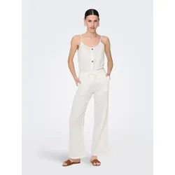 JDY Hose in Weiß - M/L32 - Stoffhose aus Bio-Baumwolle mit Tunnelzugbund und praktischen Eingrifftaschen, ideal für einen lässigen Look.