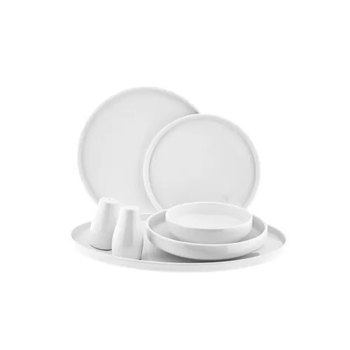 Mondo Tafelservice 27-teiliges Set für 6 Personen aus Porzellan in Weiß