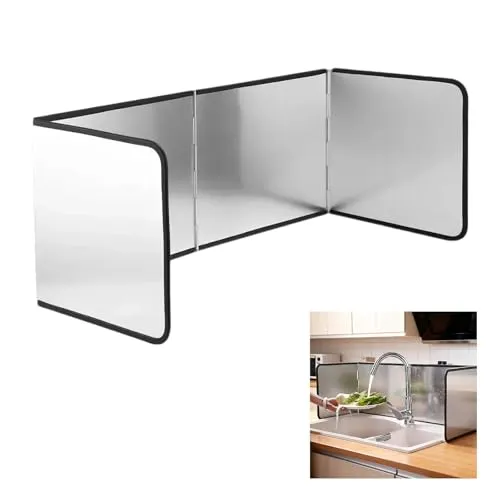 DYOUen Faltwand Küchen-Spritzschutz aus rostfreiem Stahl