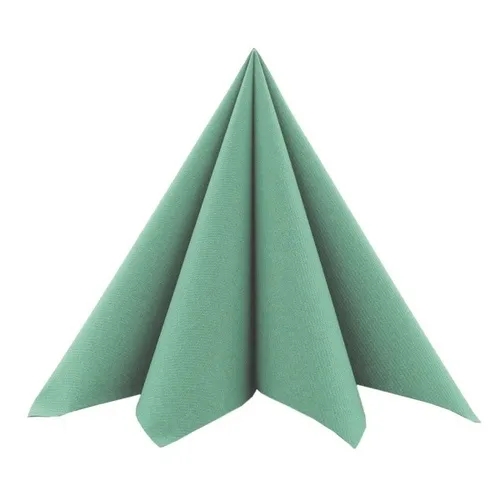 Linclass Serviette Basic eukalyptus 40 x 40 cm 1/4 Falz in grün von Mank