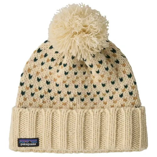 Patagonia Snowbelle Beanie - Beige Mütze mit Bommel - Mützen & Beanies mit stylischem Bommel-Design; ideal für Alltag und Wandern; aus hochwertiger Wollmischung für optimalen Tragekomfort.