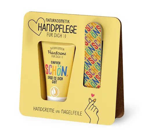 Handpflege Handcreme Nagelfeile Naturkosmetik Geschenk la vida Gelb 1192721
