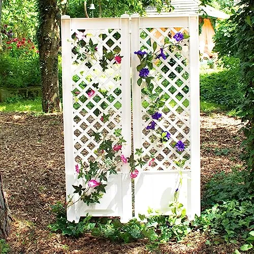 NYVI Spalier mit Erdspießen 2er Set in weiß von NYVI