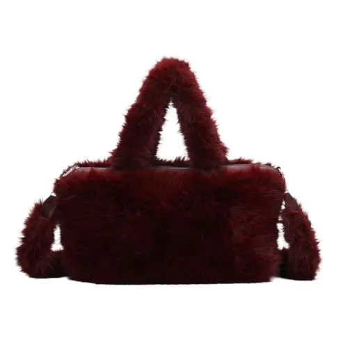 XL Damen Pelztasche Leopard Print – Stilvolle Shopper Tote Bag