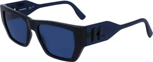 KARL LAGERFELD Unisex Kl6123s Sonnenbrille - Sonnenbrille für Damen aus leichtem bioinjiziertem Material, stilvolle rechteckige Form mit ikonischem Monogramm-Logo, ideal für modebewusste junge Generationen.