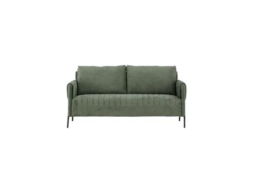 Livetastic 2-Sitzer-Sofa in Grün und Schwarz - Elegantes 2-Sitzer-Sofa mit Metallrahmen und bequemer Vliesfüllung. Ideal für das Wohnzimmer, kombiniert stilvolles Design mit Komfort und ist der perfekte Blickfang.