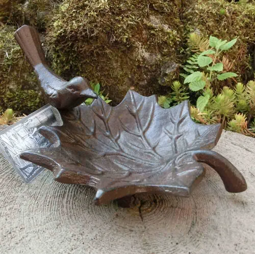 Vogeltränke Gusseisen Futterstelle Vogelbad Tränke Vogelfutterschale Vogel FB152