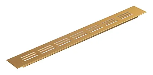 Steinberg14 Lüftungsgitter Lüftungsblech Lochgitter Belüftungsgitter Aluminium Stegblech Heizkörper (300x40mm, Gold)