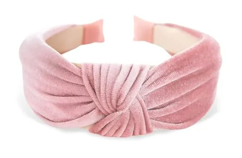 axy Breiter Haarreif aus Samt mit Knoten Damen Stirnband Haarschmuck Haarreifen Haarband Hairband HR35S (Rosa)