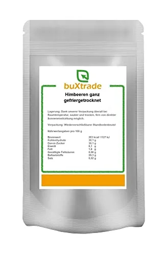 Gefriergetrocknete Himbeeren ganz | Himbeeren | Trockenfrüchte | Beeren | Buxtrade 50 g