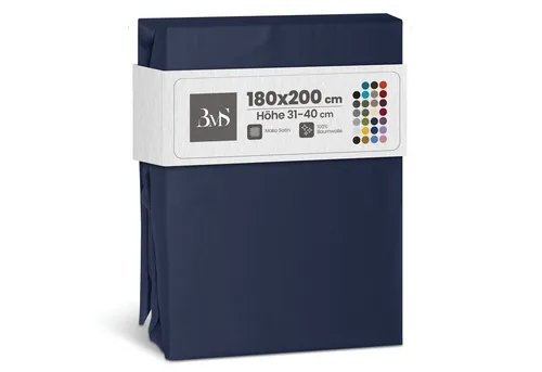 BETTWAESCHE-MIT-STIL Spannbettlaken Mako Satin Spannbettlaken, Matratzenhöhe 31-40 cm, Mako-Satin, Gummizug: rundum, (1 Stück)