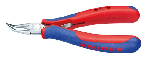 KNIPEX Elektronik-Greifzangen 35 42 115 - Zangen mit ergonomischen Mehrkomponenten-Hüllen, ideal für präzise Arbeiten in der Elektronik und ausgezeichnete Griffigkeit.
