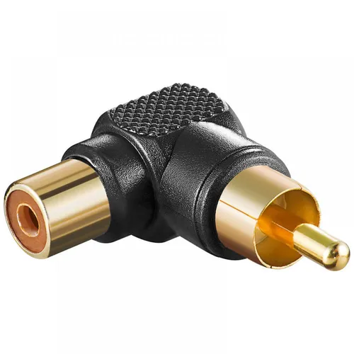 Cinch 90° Winkeladapter - Farbe: schwarz