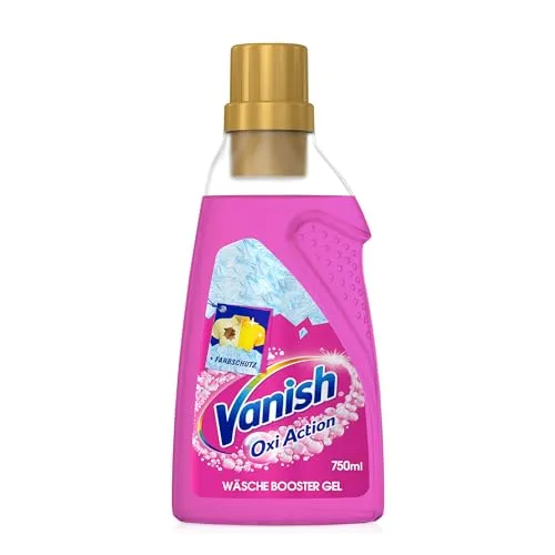 Vanish Oxi Action Gel Pink – 750 ml Fleckenentferner - Fleckenbehandlung: Entfernt Flecken schon ab 20°C, schützt Farben und verdoppelt die Lebensdauer der Kleidung - ideal für bunte Wäsche!