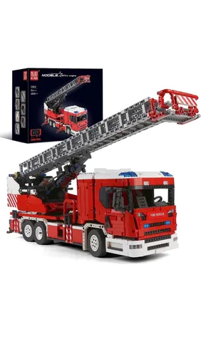 Mould King 17022 Feuerwehr RC Drehleiter 4886 Teile Technik Klemmbausteine