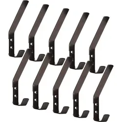 SO-TECH® Kleiderhaken Wandhaken Edelstahl 60 x 20 x 45 mm oder 142 x 20 x 45 mm, (10-St), großer Jackenhaken mit abgerundeten Kanten anthrazit schwarz 14.2 cm