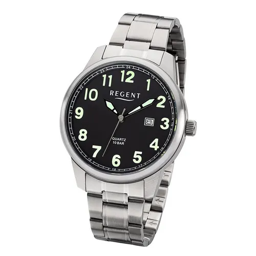 Regent Quarzuhr F-1189 Regent - Elegante Armbanduhr mit silbernem Armband, ideal für jeden Anlass und perfektes Accessoire für stilbewusste Träger.