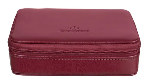 WINDROSE Merino CharmBox S Red - Schmuckkästen in stilvollem Design, ideal für modebewusste Frauen. Sicherer Aufbewahrungsort für Ohrringe, Ketten und mehr. Maße: 13,5 x 9,5 x 4 cm.