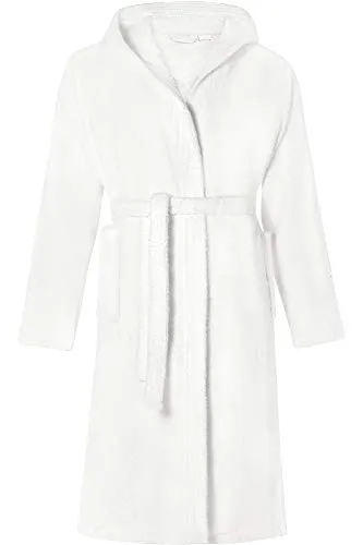 Ladeheid Herren Frottee Bademantel aus 100% Baumwolle LA40-192 (Weiß-1, S) - Bademäntel für Herren, aus 100% atmungsaktiver Baumwolle, ideal zum Entspannen nach dem Baden; mit zwei Taschen und großer Kapuze für zusätzlichen Komfort.