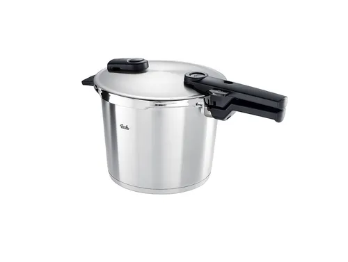 Fissler Vitaquick Premium Schnellkochtopf 6 L - Edelstahl-Dampfkochtopf mit 2 Garstufen, ideal für schnelles und schonendes Garen. Qualität Made in Germany, für alle Herdarten geeignet, inklusive Induktion.