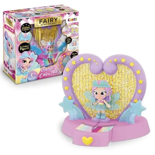 CRAZE Fairy In My Pocket - Fee Spielset Magic Catwalk mit Fee Puppe & 5 Zubehörteilen, Feen-Spielzeug mit Spezialeffekten