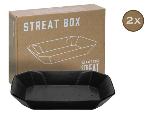 CreaTable Streat Food Box 2-tlg (Schwarz) in schwarz von CreaTable