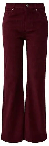 QS Damen 2172062 Cordhose Wide Leg, 3900, 38W x 32L