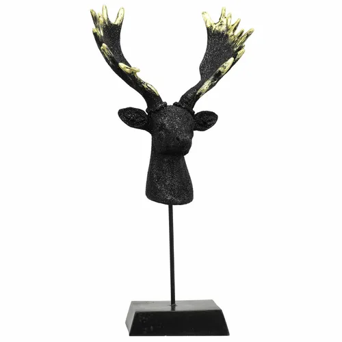 RentierKopf Lilian - Schwarz - Polyresin Dekofigur - Elegante Rentierkopf-Dekofigur aus Polyresin, ideal für festliche Anlässe. Mit einer Höhe von 30,5 cm und einem stilvollen Design bringt sie weihnachtliche Stimmung in Ihr Zuhause.