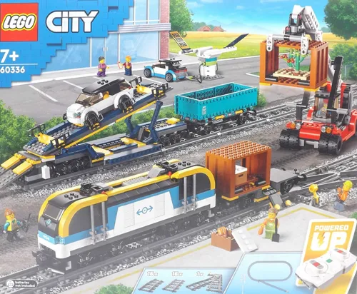 LEGO City Güterzug (60336) - Ferngesteuertes Spielset mit authentischen Funktionen, ideal für Kinder und Eisenbahnfans ab 7 Jahren
