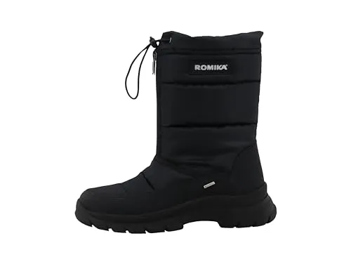 Romika Winterstiefel mit Keilabsatz - wasserabweisende ROMITEX-Membran, schwarz, Größe 38 EU - Wanderschuhe mit sportlichem Design, ausgestattet mit wasserabweisender ROMITEX-Membran und warmem Innenfutter für optimalen Komfort bei kaltem Wetter.