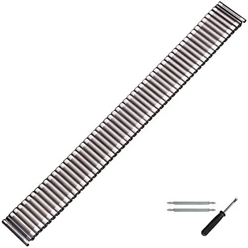 MARBURGER Uhrenarmband 18mm Edelstahl Silber mit Montage-Set - Ersatzarmband aus robustem Edelstahl für klassische Uhren mit 18mm Stegbreite. Inklusive Federstege und Montageanleitung für einfachen Wechsel. Qualität seit 1945, ideal für sportliche Herrenuhren.