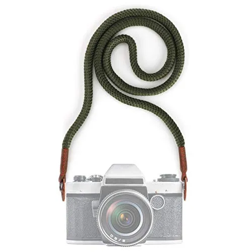 Kameragurt, Universal Schultergurt für Systemkameras, Baumwoll Kameragurt im Retro Look Hals Trageriemen für Spiegellose Kameras von Canon/Nikon/Sony/Fujifilm/Olympus/Leica etc