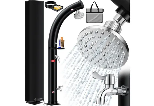 KESSER Solardusche mit Schutzhaube und Duschablage in schwarz von Kesser