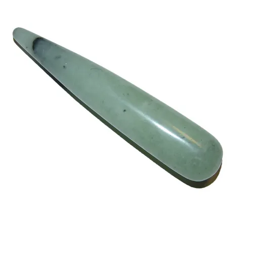 Neue Jade Massage Stab / Griffel konische Form, gute Steinqualität ca. 90 mm