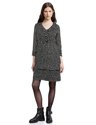 Street One Studio Gemustertes Chiffonkleid Black 40