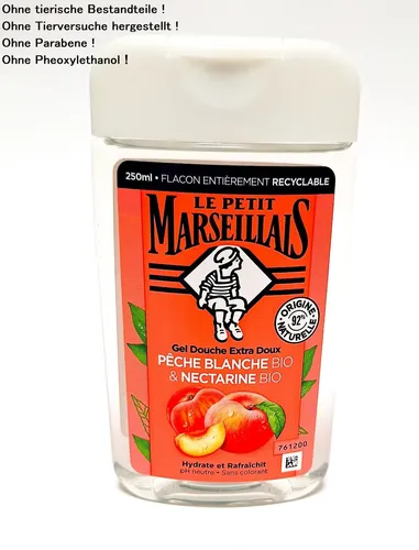 Le Petit Marseillais : gel douche peche blanche & nectarine , Duschgel Pfirsich Nektarine