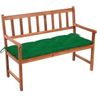 vidaXL Gartenbank 120 cm aus massivem Akazienholz mit Auflage - Rustikale Gartenbank aus strapazierfähigem Akazienholz, ideal für den Außenbereich. Inklusive bequemer Auflage für zusätzlichen Komfort. Perfekt zum Entspannen in Ihrem Garten oder auf der Terrasse.