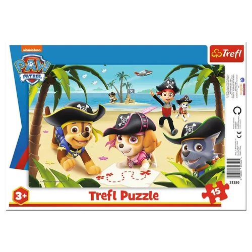 Trefl Puzzle Paw Patrol: Piratenexpedition - 15 Teile Puzzle, ideal für Kinder ab 3 Jahren, fördert Kreativität und Motorik