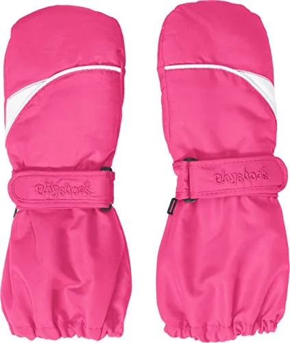 Playshoes Fäustling Unisex Kinder, Rosa, 2 (ca. 2-4 Jahre) - Handschuhe & Fäustlinge für Mädchen, atmungsaktiv und mit Thinsulate-Technologie für warme Hände bei Kälte, wind- und wasserdicht mit Reflektoren für mehr Sicherheit.