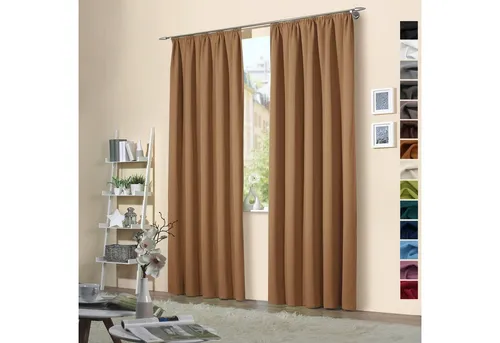 heimtexland Verdunkelungsvorhang 135x245 cm in braun von Heimtexland