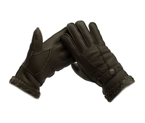 Reissner Lammfelle Lederhandschuhe Finger Handschuhe Nappaleder gefüttert echtes Lammfell (2-St)