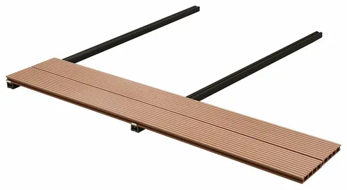 Terrassendiele 4er Set Braun WPC - Modernes Decking aus Kunststoff - Hochwertige Terrassendielen im 4er Set aus robustem WPC-Material, ideal für stilvolle Außengestaltung. Mit einer Breite von 14 cm und einer Länge von 400 cm bieten sie eine ansprechende Optik und Langlebigkeit.