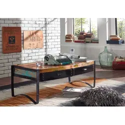Massivmoebel24 Couchtisch INDUSTRIAL – Stilvolles Altholzdesign - Couchtische aus Altholz 120x60x45 cm, mehrfarbig lackiert. Ein einzigartiger Blickfang für Ihr Wohnzimmer, der Platz spart und mit jedem Einrichtungsstil harmoniert.