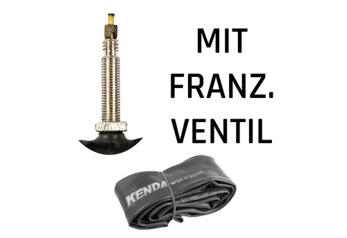 KENDA Fahrradschlauch Schlauch, 700c, (Einzelpack, 1-St), Fahrradschlauch 12 - 29 Zoll Auto Schrader Dunlop Französisches Ventil
