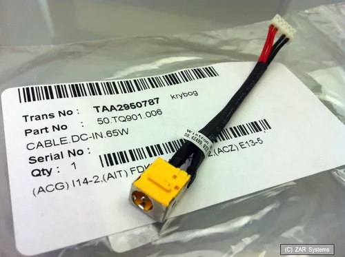 Original Acer 50.TQ901.006 Strombuchse, Power Kabel für Extensa 5230 5430 5630