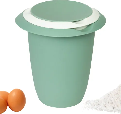 Westmark Quirltopf mit zweigeteiltem Deckel, 1 l, mint-grün/weiß, 3151227M